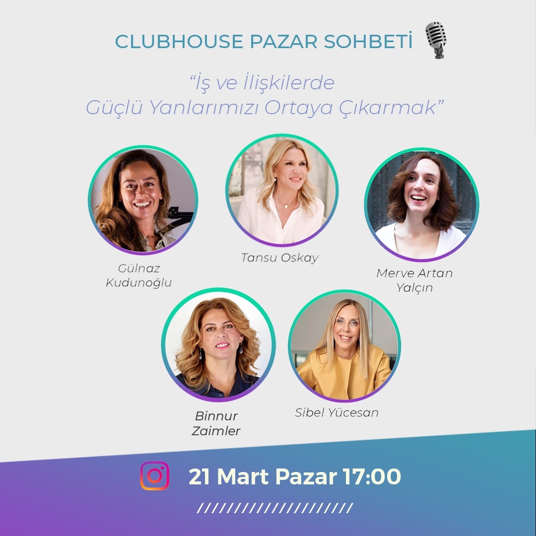 Clubhouse Pazar Sohbeti: İş ve İlişkilerde Güçlü Yanlarımızı Ortaya Çıkarmak